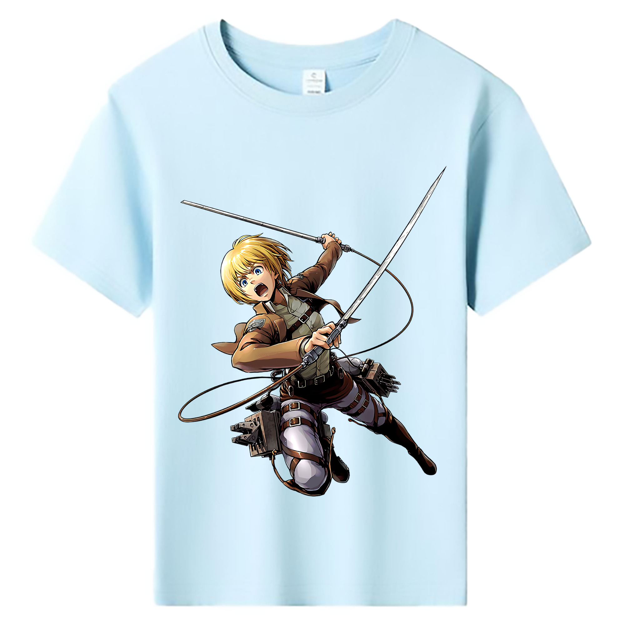 （画像用） 進撃の巨人 アルミン·アルレルト Attack on Titan Armin Arlert 綿100％キッズTシャツ（フロントプリント）